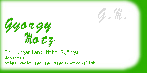 gyorgy motz business card